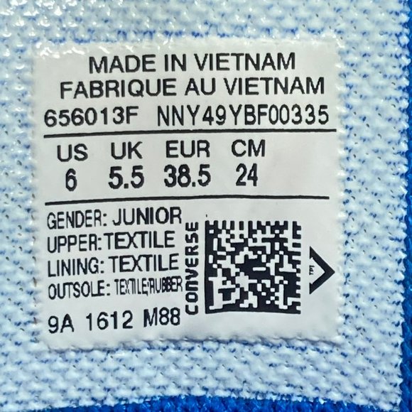 Converse Chuck Taylor All Star Axel Sneakers 656013F Blue Black Youth 6 Women 8 - Picture 9 of 10